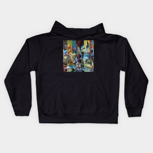 City of London Abstract Painting 626 Kids Hoodie